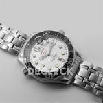 Replica Omega Seamaster Diver 300m Omega Co-Axial Master Chronometer 42mm White Dial with Black Bezel - Replica Watches