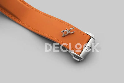 Replica Omega Seamaster Planet Ocean 600m Co-Axial 45.5mm Black Dial with Orange Bezel on Orange Rubber Strap