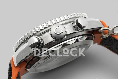 Replica Omega Seamaster Planet Ocean 600m Master Chronometer Chronograph Black Dial on Nylon Strap - Replica Watches