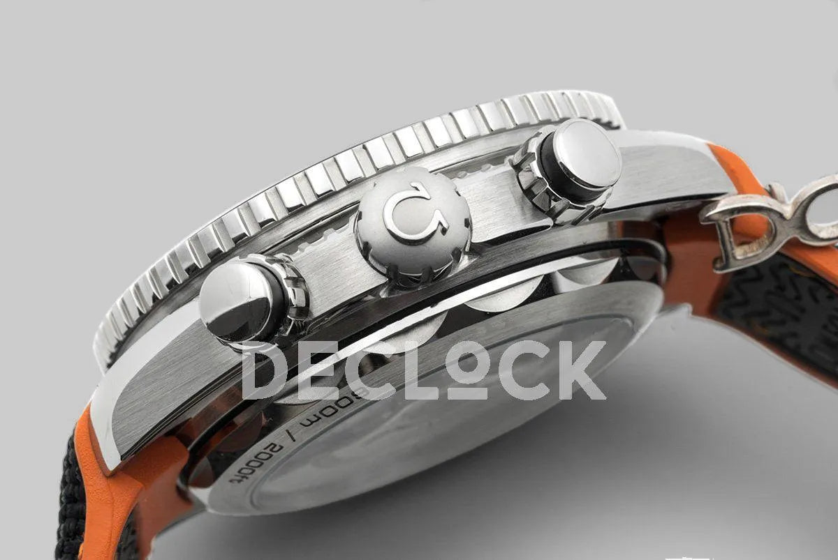 Replica Omega Seamaster Planet Ocean 600m Master Chronometer Chronograph Grey Dial on Nylon Strap