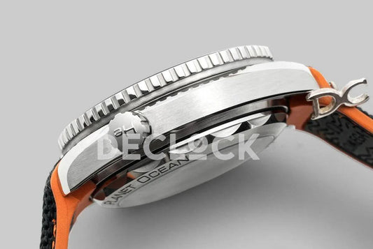 Replica Omega Seamaster Planet Ocean 600m Master Chronometer Chronograph Grey Dial on Nylon Strap | Declock.
