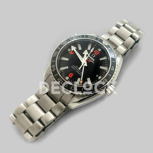 Replica Omega Seamaster Planet Ocean GMT 45mm Black Ceramic | Declock.
