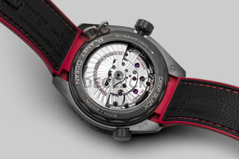 Replica Omega Seamaster Planet Ocean GMT “Deep Black” Red Ceramic - Replica Watches