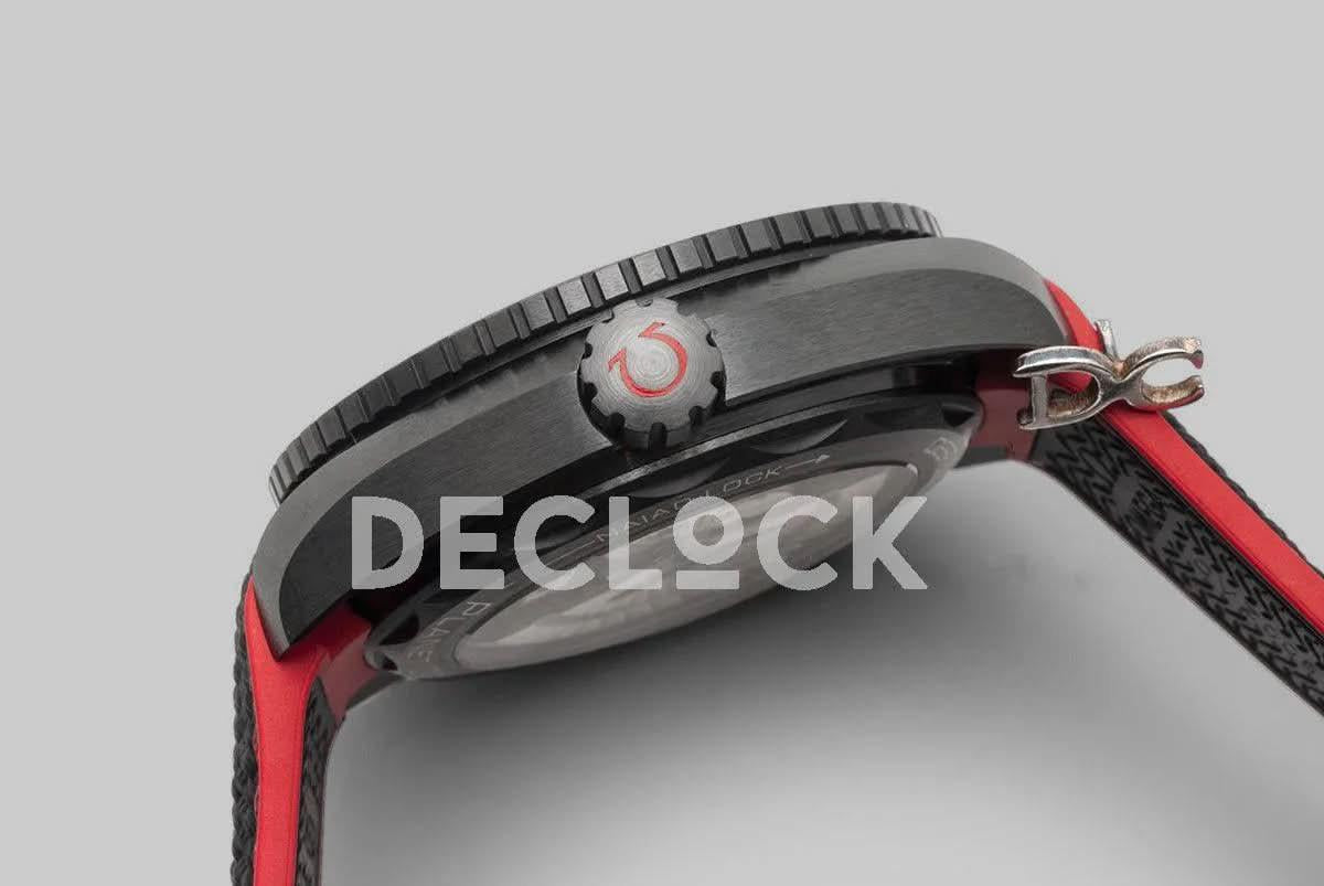 Replica Omega Seamaster Planet Ocean GMT “Deep Black” Red Ceramic |  Declock.