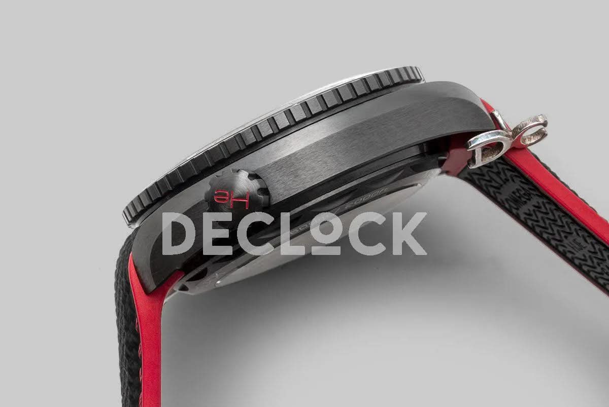Replica Omega Seamaster Planet Ocean GMT “Deep Black” Red Ceramic