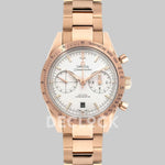 Replica Omega Speedmaster ’57 Co-Axial White Dial in Rose Gold on Bracelet - Replica Watches