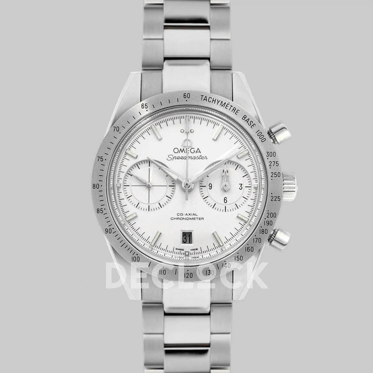 Replica Omega Speedmaster ’57 Co-Axial White Dial in Steel on Bracelet