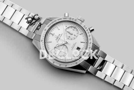 Replica Omega Speedmaster ’57 Co-Axial White Dial in Steel on Bracelet | Declock.