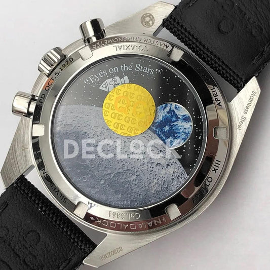 Replica Omega Speedmaster Anniversary Series Co-Axial Master Chronometer Chronograph 42MM “Silver Snoopy Award” Black |  Declock.