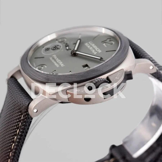 Replica Panerai PAM 1662 Luminor on Black Kevlar Composite Strap |  Declock.