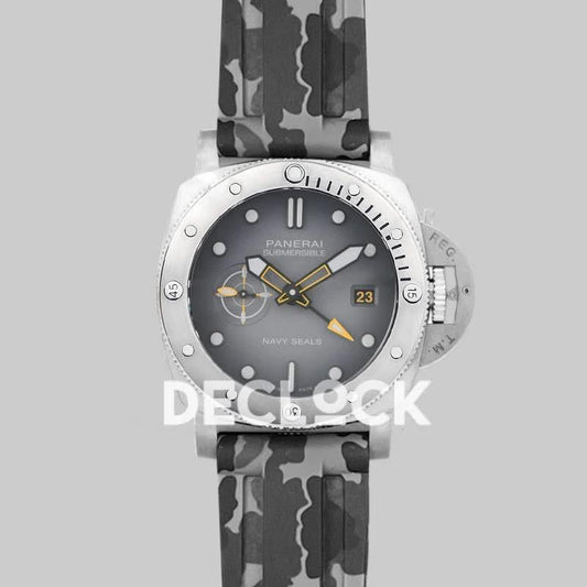 Replica Panerai PAM1323 Submersible Gmt Navy Seals Camo Strap |  Declock.