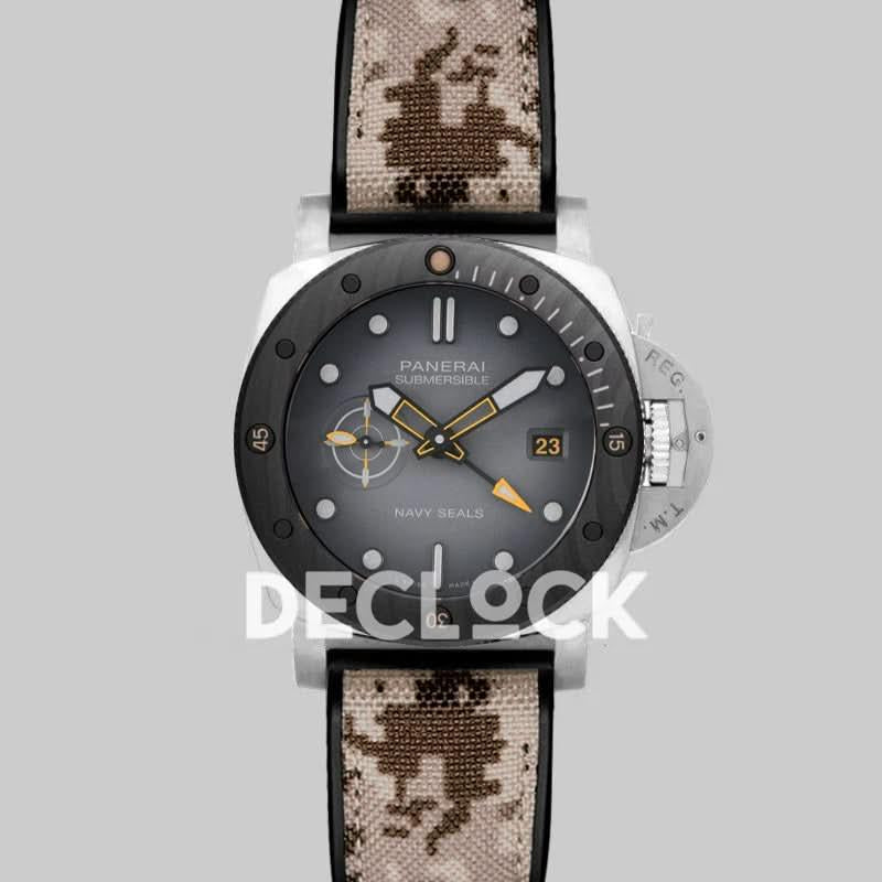 Replica Panerai PAM1323 Submersible Navy Seal Rubber Titanium |  Declock.