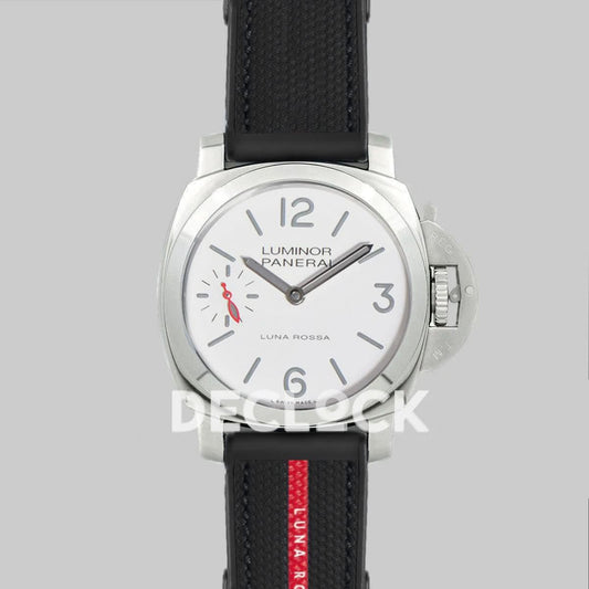 Replica Panerai PAM1342 Luminor Luna Rossa SS 42mm White Dial | Declock.