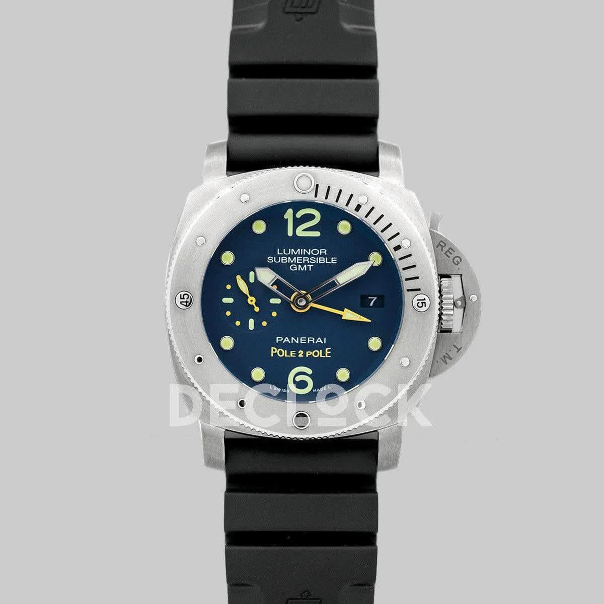 Replica Panerai PAM719 Luminor Submersible 1950 3 Days GMT Titanium Pole2Pole |  Declock.