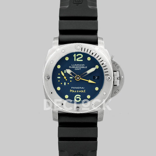 Replica Panerai PAM719 Luminor Submersible 1950 3 Days GMT Titanium Pole2Pole - Replica Watches