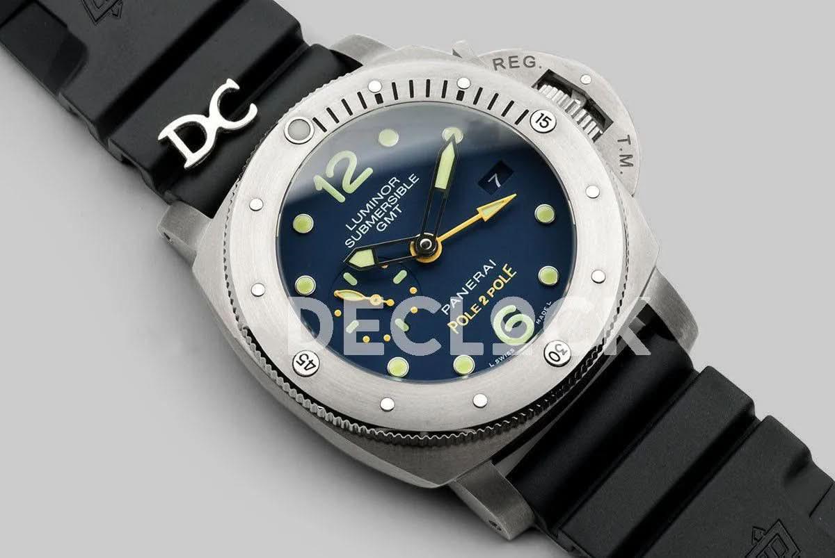 Replica Panerai PAM719 Luminor Submersible 1950 3 Days GMT Titanium Pole2Pole |  Declock.