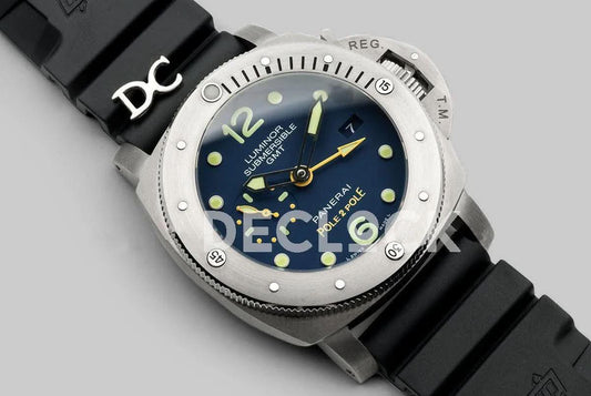 Replica Panerai PAM719 Luminor Submersible 1950 3 Days GMT Titanium Pole2Pole | Declock.
