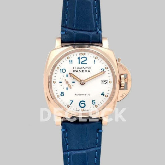 Replica Panerai PAM756 Luminor Due 3 Days Automatic Oro Rosso ‘Fu’ White Dial | Declock.
