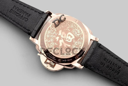 Replica Panerai PAM908 Luminor Due 3 Days Automatic Oro Rosso ‘Fu’ Black Dial | Declock.