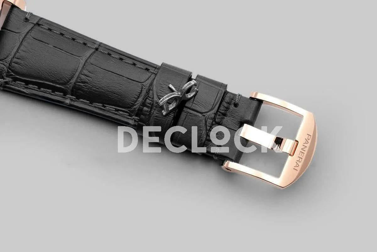 Replica Panerai PAM908 Luminor Due 3 Days Automatic Oro Rosso ‘Fu’ Black Dial |  Declock.
