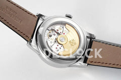 Replica Pattek Philippe Annual Calendar Moonphase 5396 White Dial on Black Leather Strap - Replica Watches