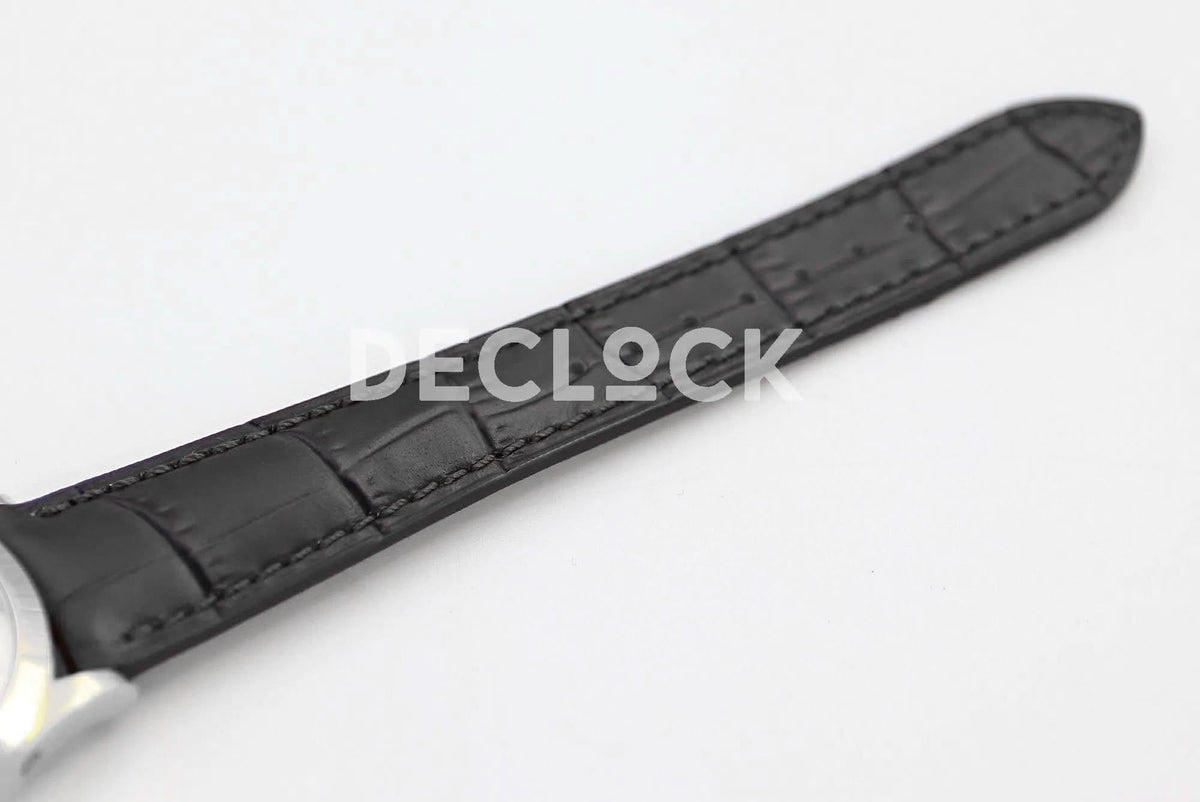 Replica Pattek Philippe Annual Calendar Moonphase 5396 White/Blue Dial on Black Leather Strap |  Declock.