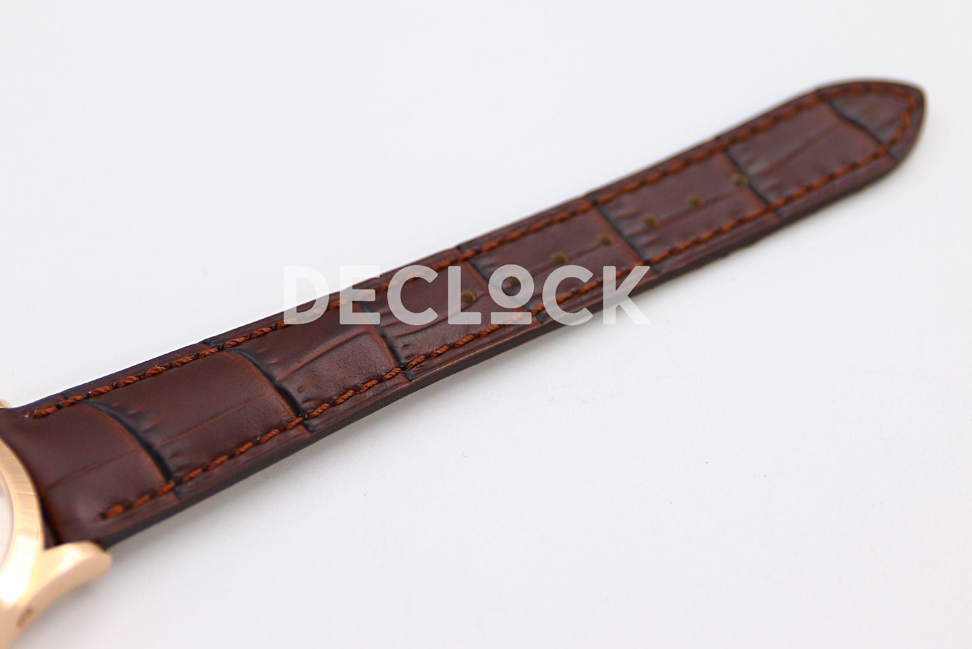 Replica Pattek Philippe Annual Calendar Moonphase 5396 White/Blue Dial on Brown Leather Strap