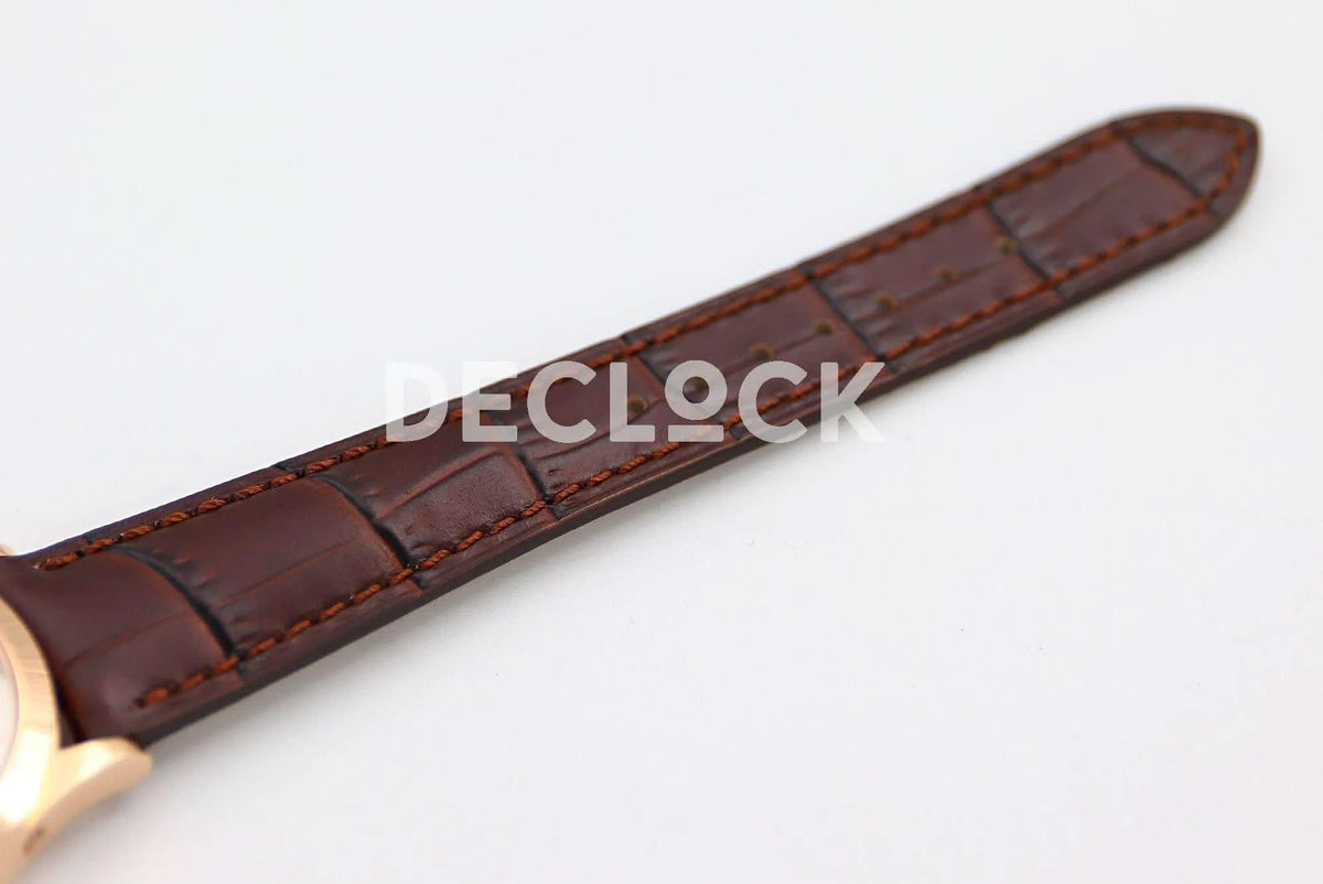 Replica Pattek Philippe Annual Calendar Moonphase 5396 White/Blue Dial on Brown Leather Strap |  Declock.