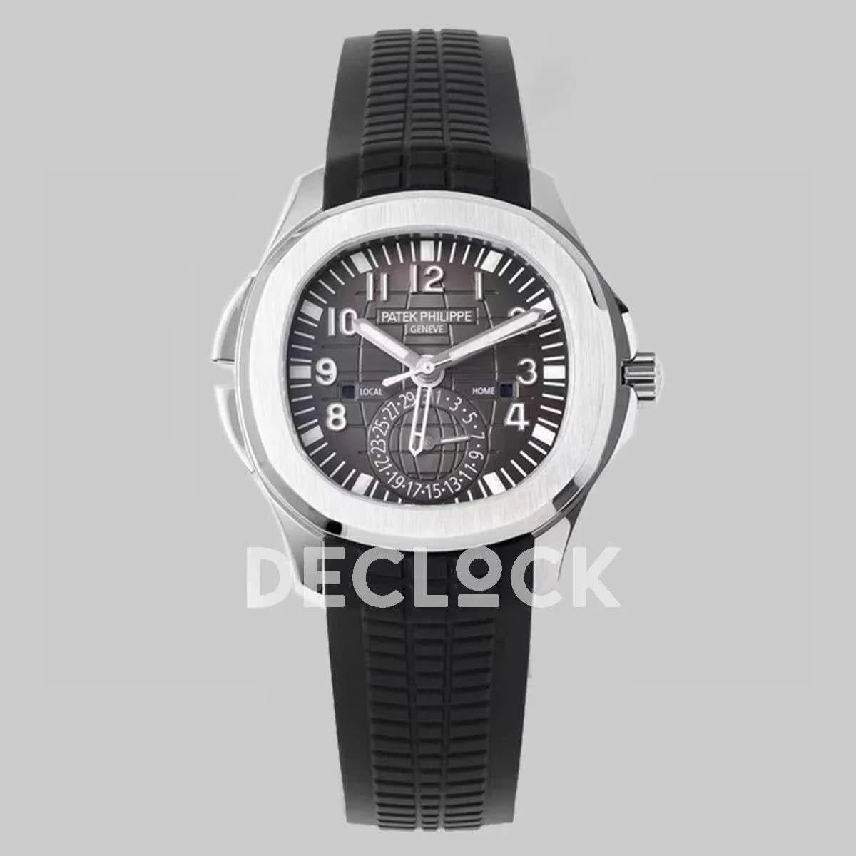 Replica Pattek Philippe Aquanaut 5164A Steel Gray Dial on Black Rubber Strap |  Declock.