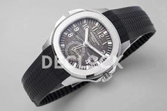 Replica Pattek Philippe Aquanaut 5164A Steel Gray Dial on Black Rubber Strap