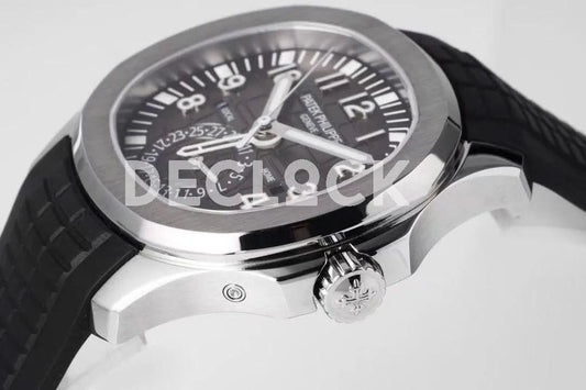 Replica Pattek Philippe Aquanaut 5164A Steel Gray Dial on Black Rubber Strap | Declock.