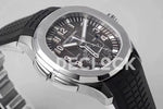 Replica Pattek Philippe Aquanaut 5164A Steel Gray Dial on Black Rubber Strap - Replica Watches