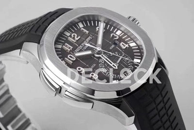 Replica Pattek Philippe Aquanaut 5164A Steel Gray Dial on Black Rubber Strap