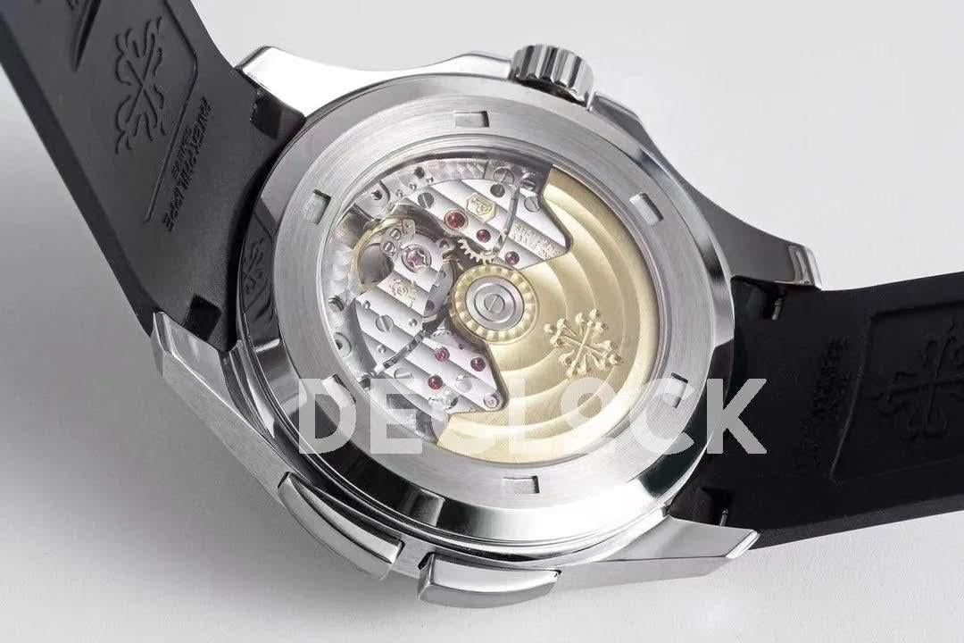 Replica Pattek Philippe Aquanaut 5164A Steel Gray Dial on Black Rubber Strap |  Declock.
