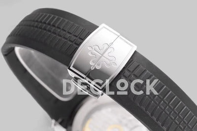 Replica Pattek Philippe Aquanaut 5164A Steel Gray Dial on Black Rubber Strap