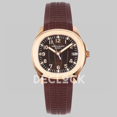 Replica Pattek Philippe Aquanaut 5167R Rose Gold Brown Dial on Brown Rubber Strap