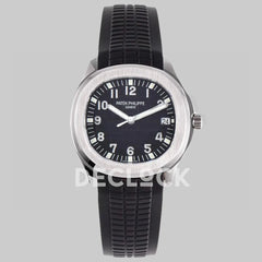 Replica Pattek Philippe Aquanaut 5167R Steel Black Dial on Black Rubber Strap