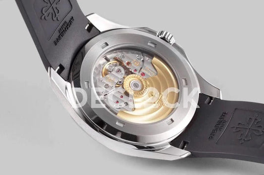 Replica Pattek Philippe Aquanaut 5167R Steel Black Dial on Black Rubber Strap |  Declock.