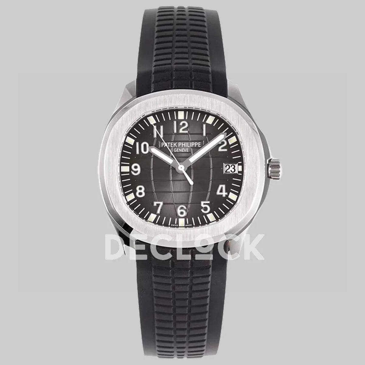 Replica Pattek Philippe Aquanaut 5167R Steel Gray Dial on Black Rubber Strap - Replica Watches