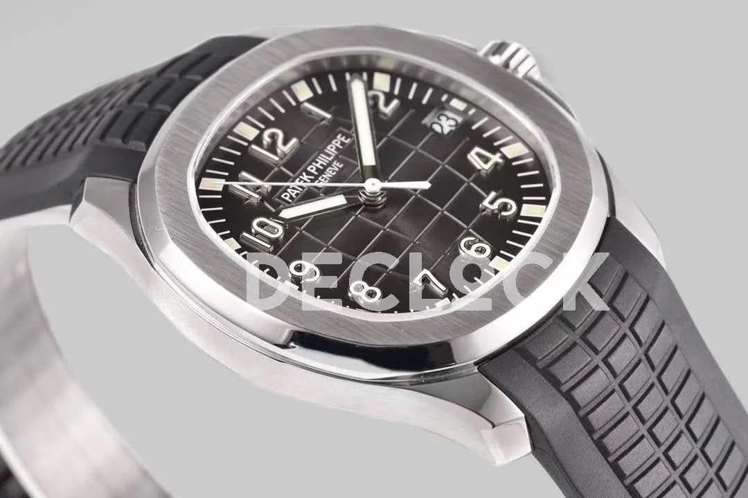 Replica Pattek Philippe Aquanaut 5167R Steel Gray Dial on Black Rubber Strap |  Declock.