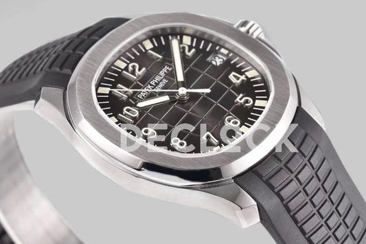 Replica Pattek Philippe Aquanaut 5167R Steel Gray Dial on Black Rubber Strap |  Declock.