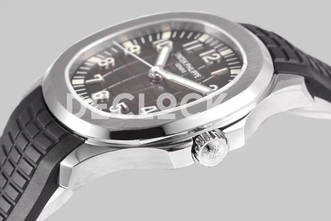 Replica Pattek Philippe Aquanaut 5167R Steel Gray Dial on Black Rubber Strap |  Declock.