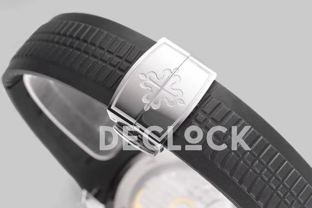 Replica Pattek Philippe Aquanaut 5167R Steel Gray Dial on Black Rubber Strap
