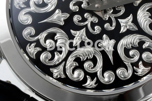 Replica Pattek Philippe Calatrava 5088 Steel Black Dial on Black Leather Strap | Declock.