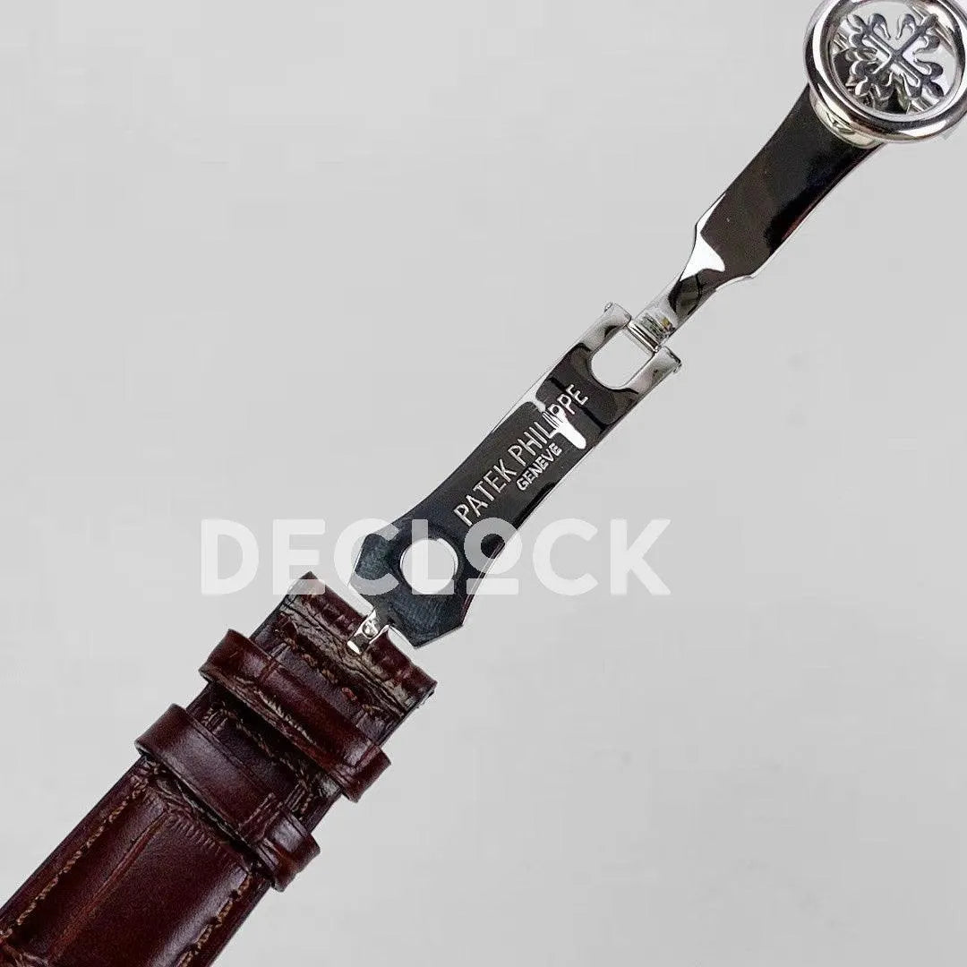 Replica Pattek Philippe Grand Complications 5320G Cream Dial on Brown Leather Strap