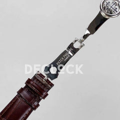 Replica Pattek Philippe Grand Complications 5320G Cream Dial on Brown Leather Strap