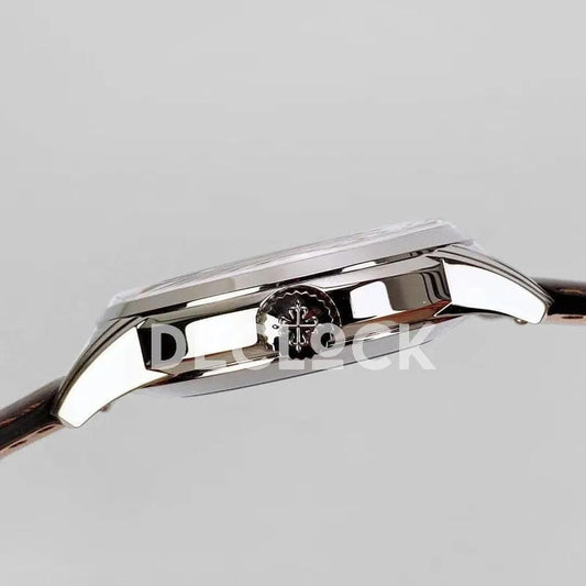 Replica Pattek Philippe Grand Complications 5320G Cream Dial on Brown Leather Strap |  Declock.
