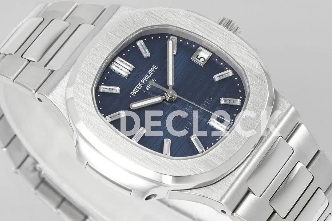 Replica Pattek Philippe Nautilus 5711 40th Anniversary Blue Dial on Steel |  Declock.