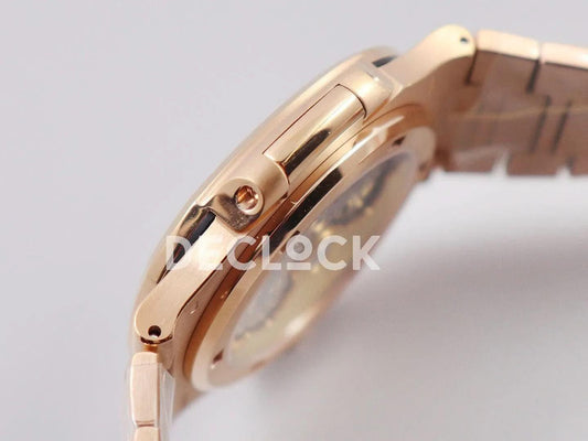 Replica Pattek Philippe Nautilus 5711 Rose Gold White Dial on Rose Gold | Declock.