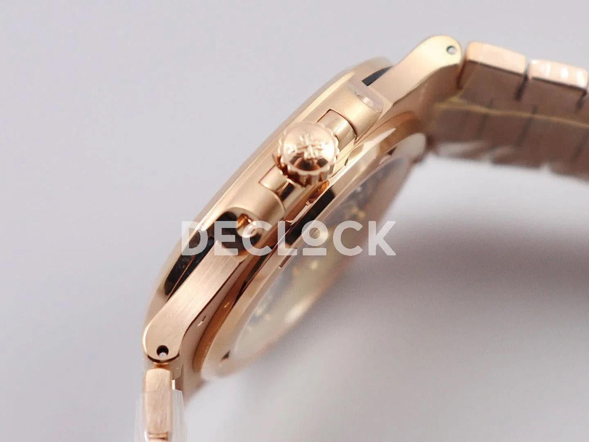 Replica Pattek Philippe Nautilus 5711 Rose Gold White Dial on Rose Gold |  Declock.